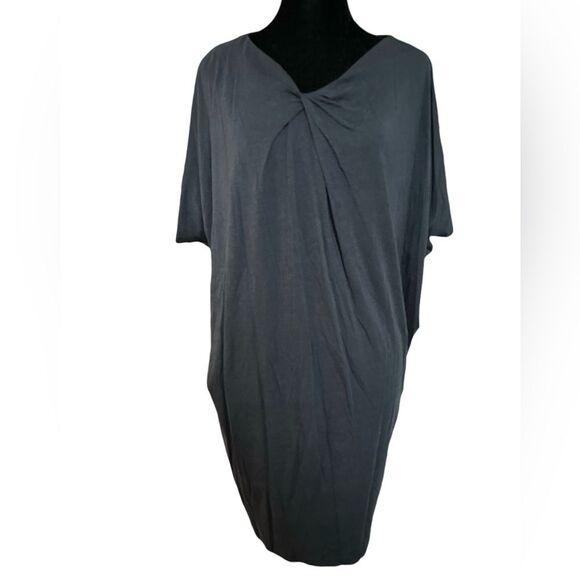 COS Navy Lagenlook Navy Mini Dress Size Small Oversized Jersey Stretch Lagenlook - Picture 1 of 8